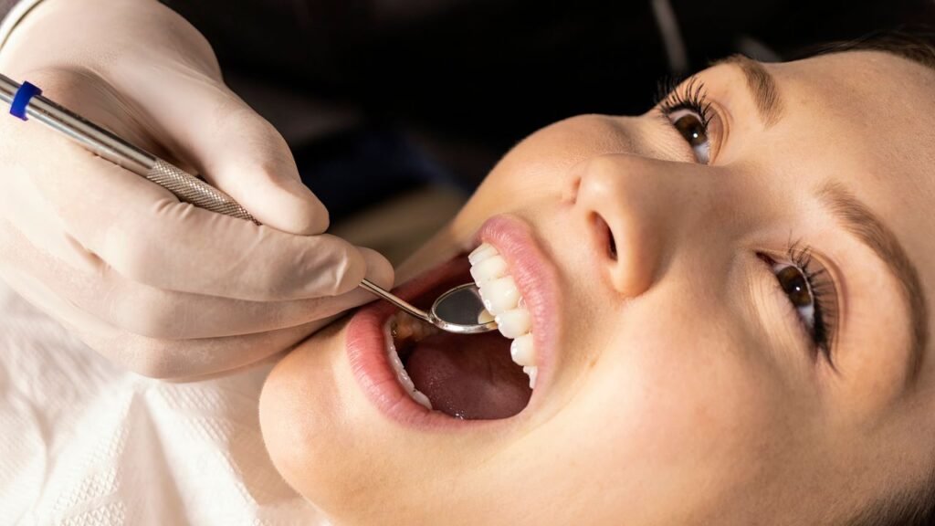 Gum grafting recovery review appointment at a dental office in Richmond Hill